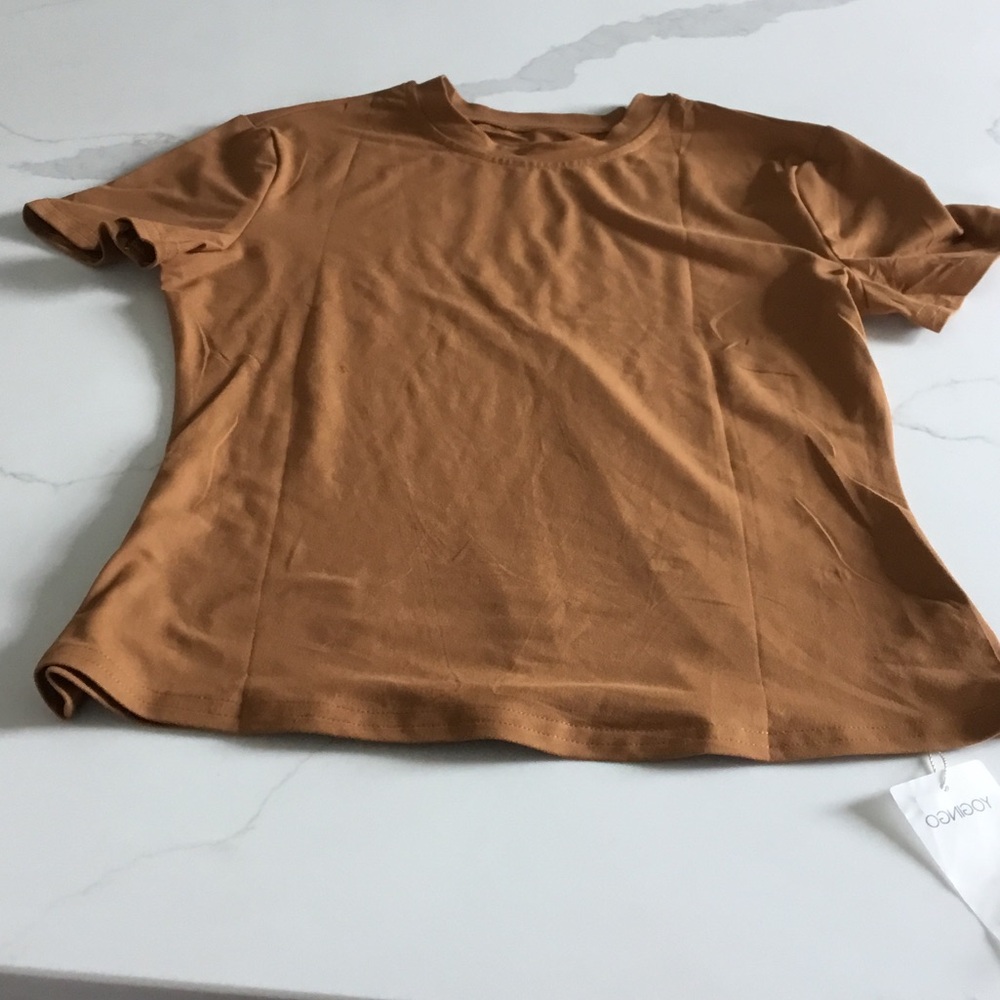 Everyday Short Sleeve Crewneck Tee in Camel